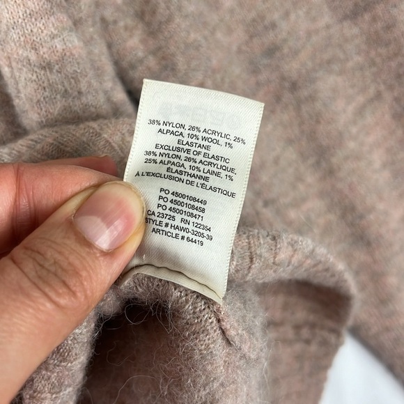 Aritzia The Group Babaton Plutarch Pink Oversized Alpaca-Blend Cowl Neck Sweater - Picture 8 of 12